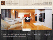 Tablet Screenshot of hardwoodflooringmichigan.com